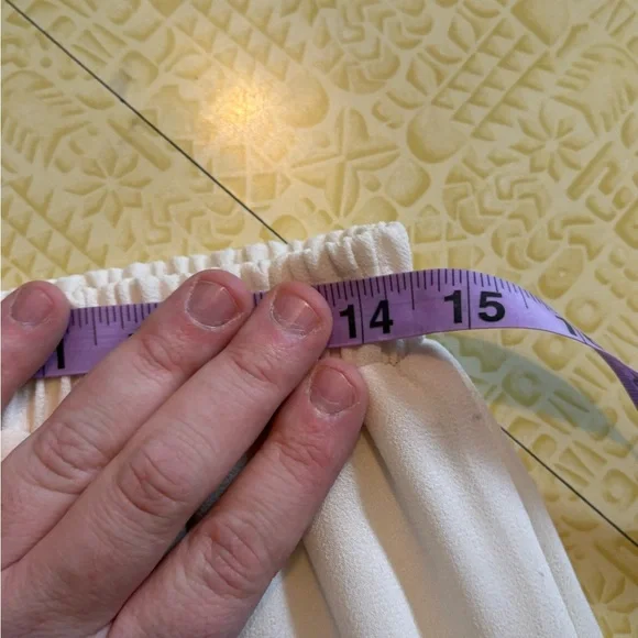 Vintage Elegant Cream Women's Pants - Picture 7 of 8